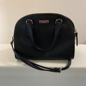 Kate Spade Medium Cross Body with Handles | Zipper | Black Leather